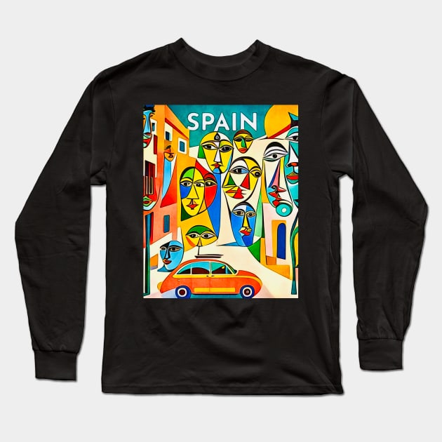 Spain, Globetrotter Long Sleeve T-Shirt by Zamart20